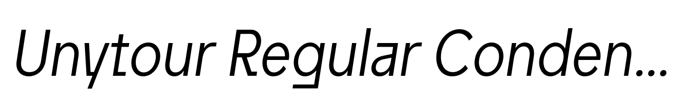 Unytour Regular Condensed Italic